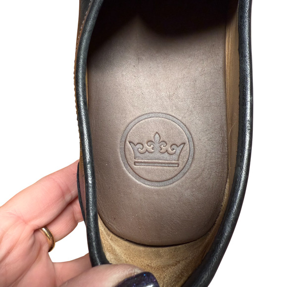 PETER MILLAR Crown Men's 11M Leather Horse Bit Loafer Black Casual Shoes Brazil - Picture 13 of 14